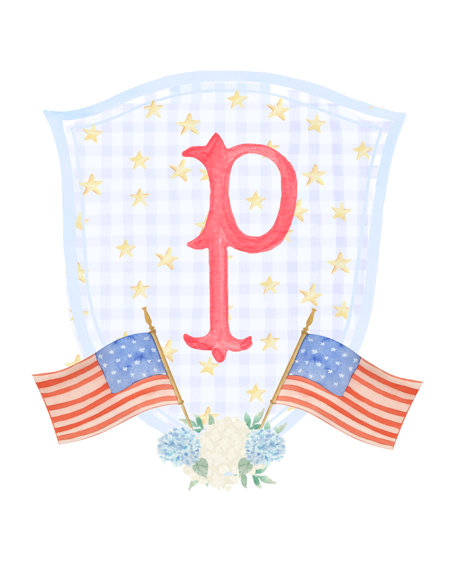 American Flag Crest