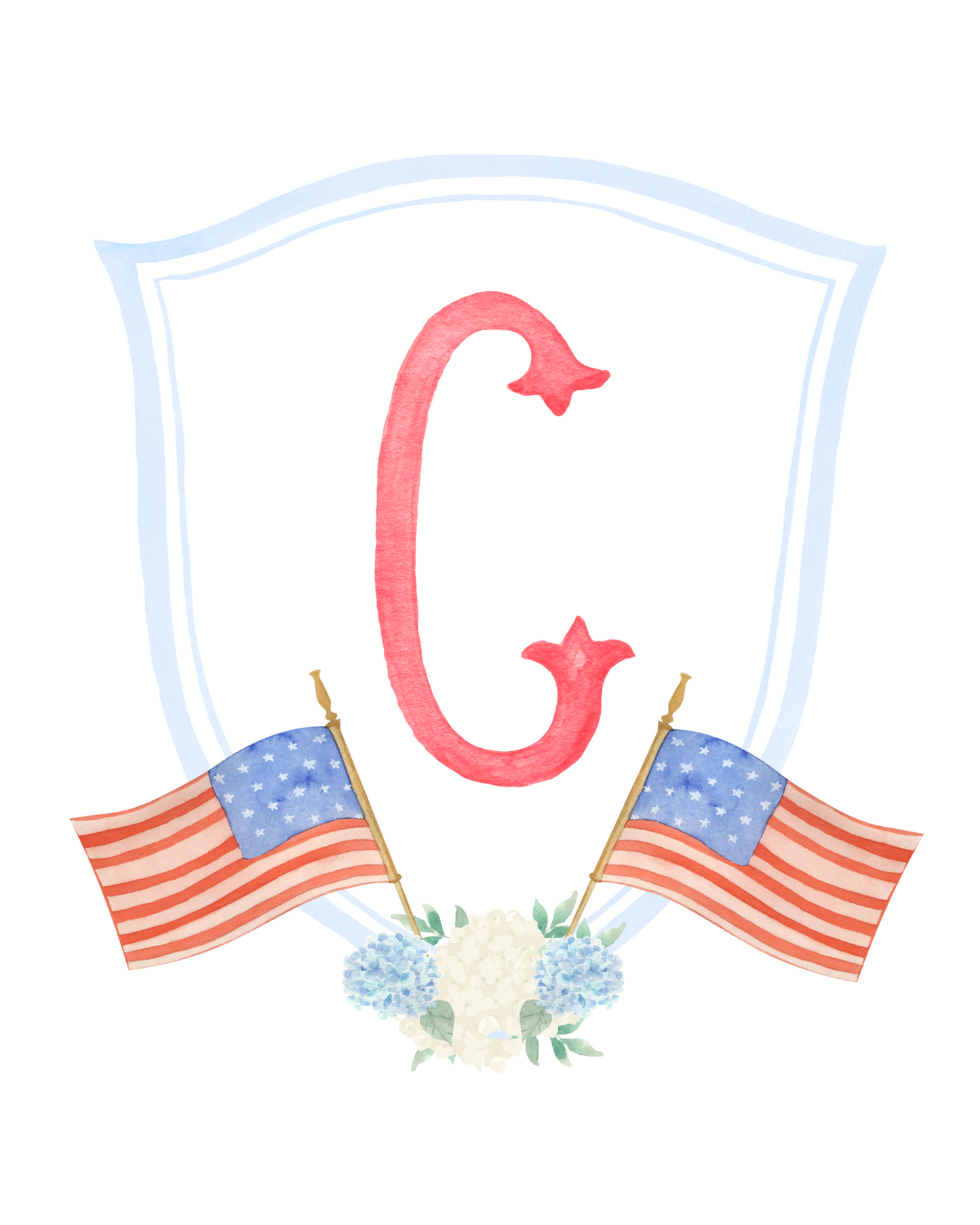 American Flag Crest