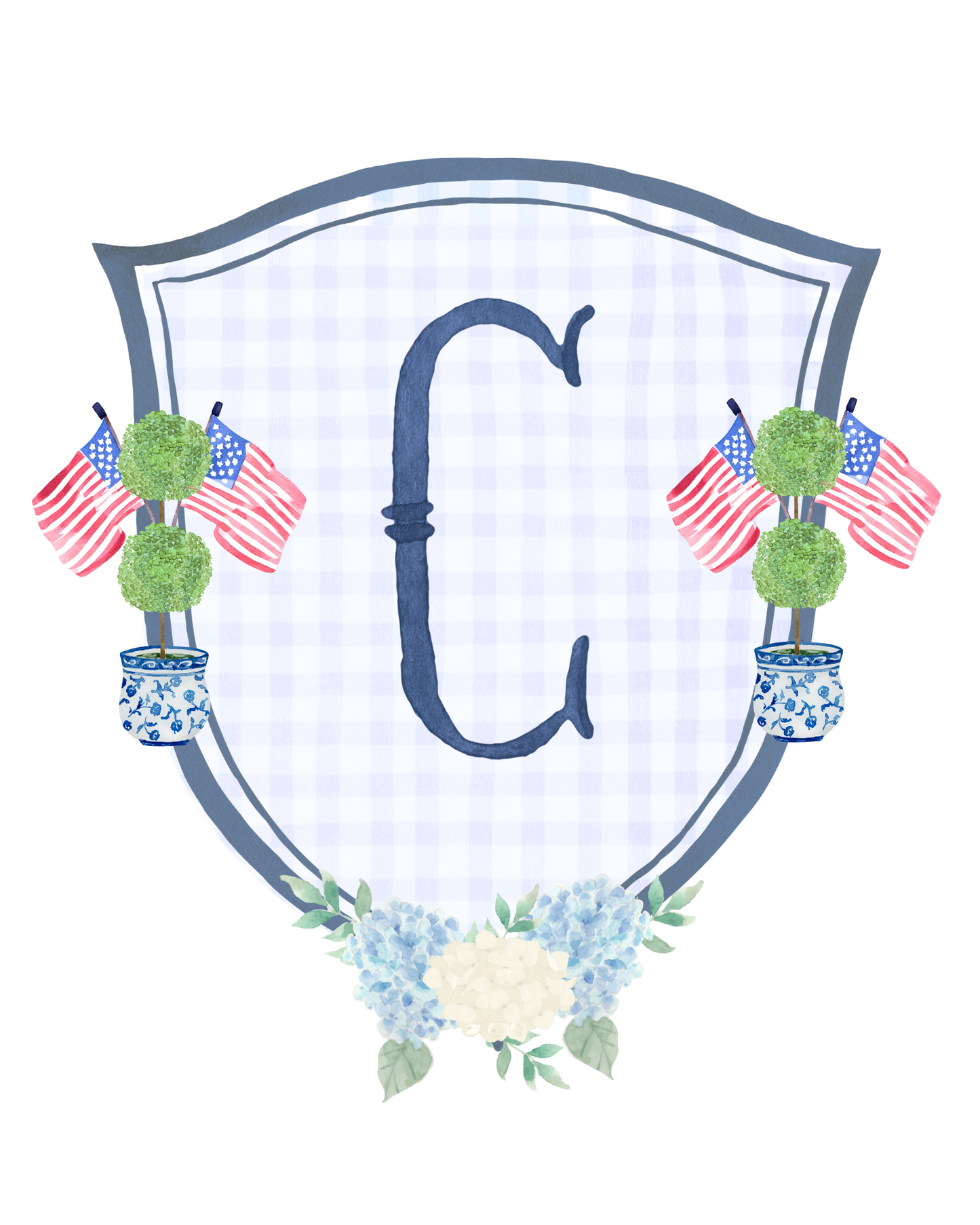 Patriotic Topiary Crest