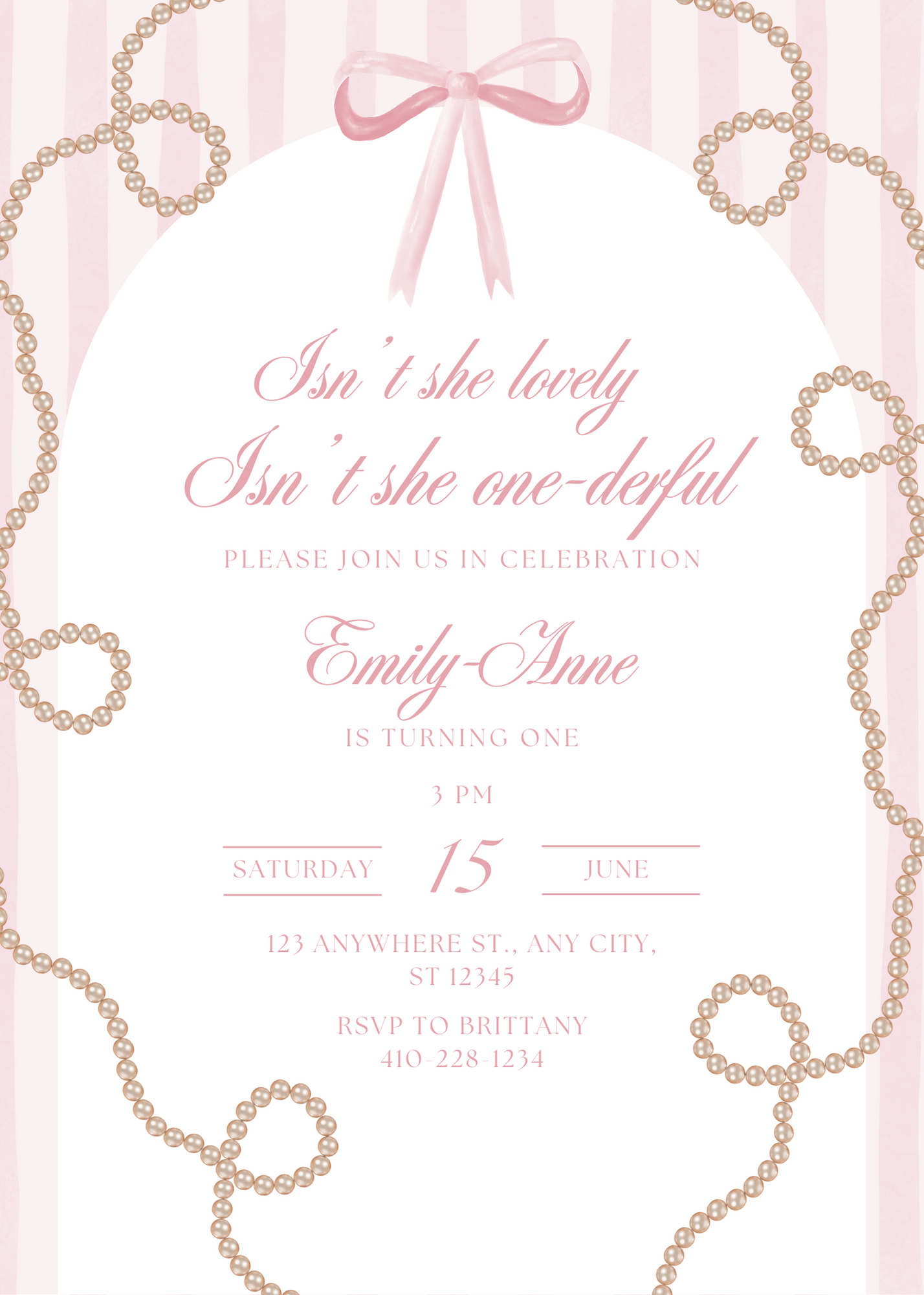 One-derful Bows & Pearls