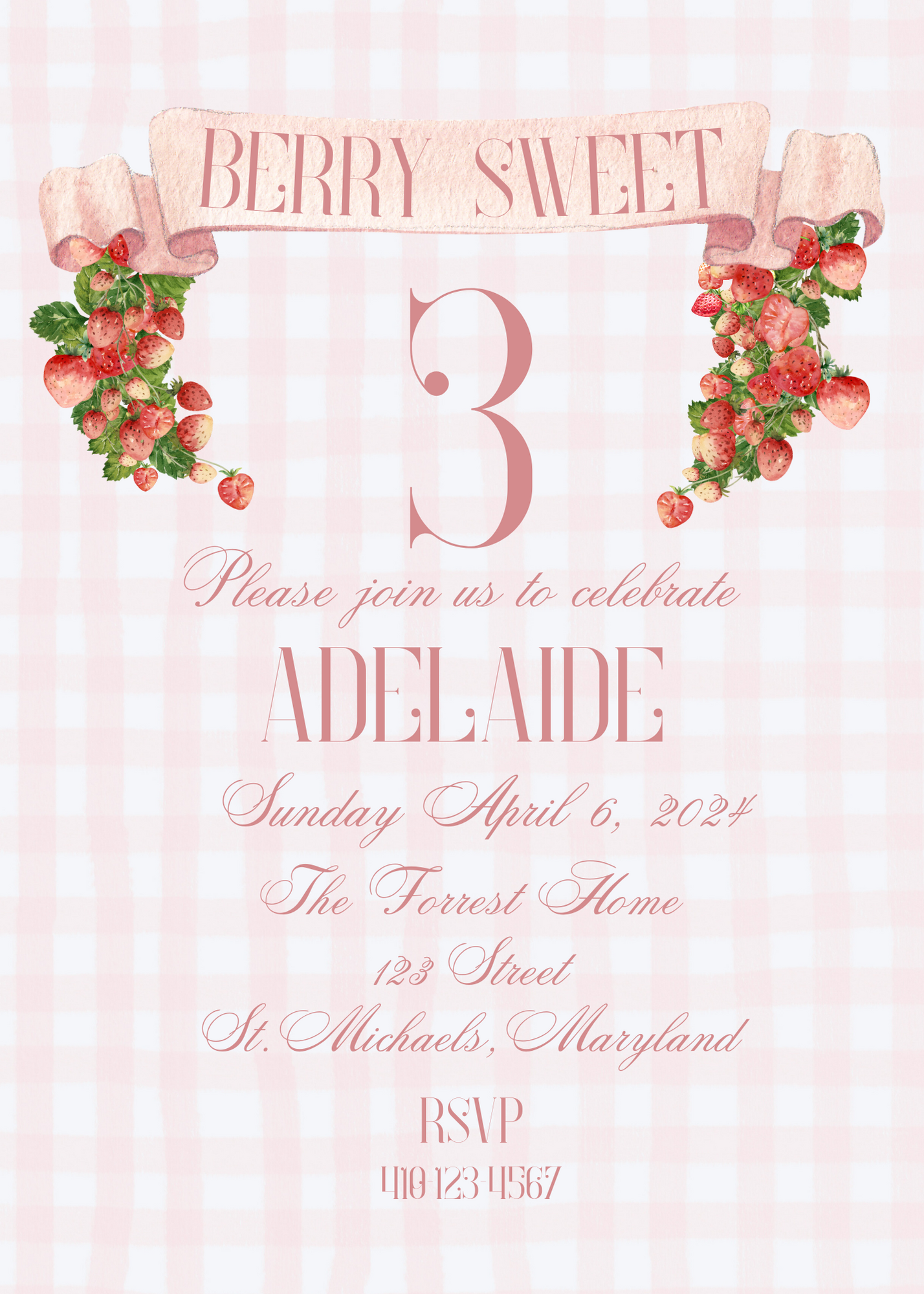 Berry Sweet Invitation